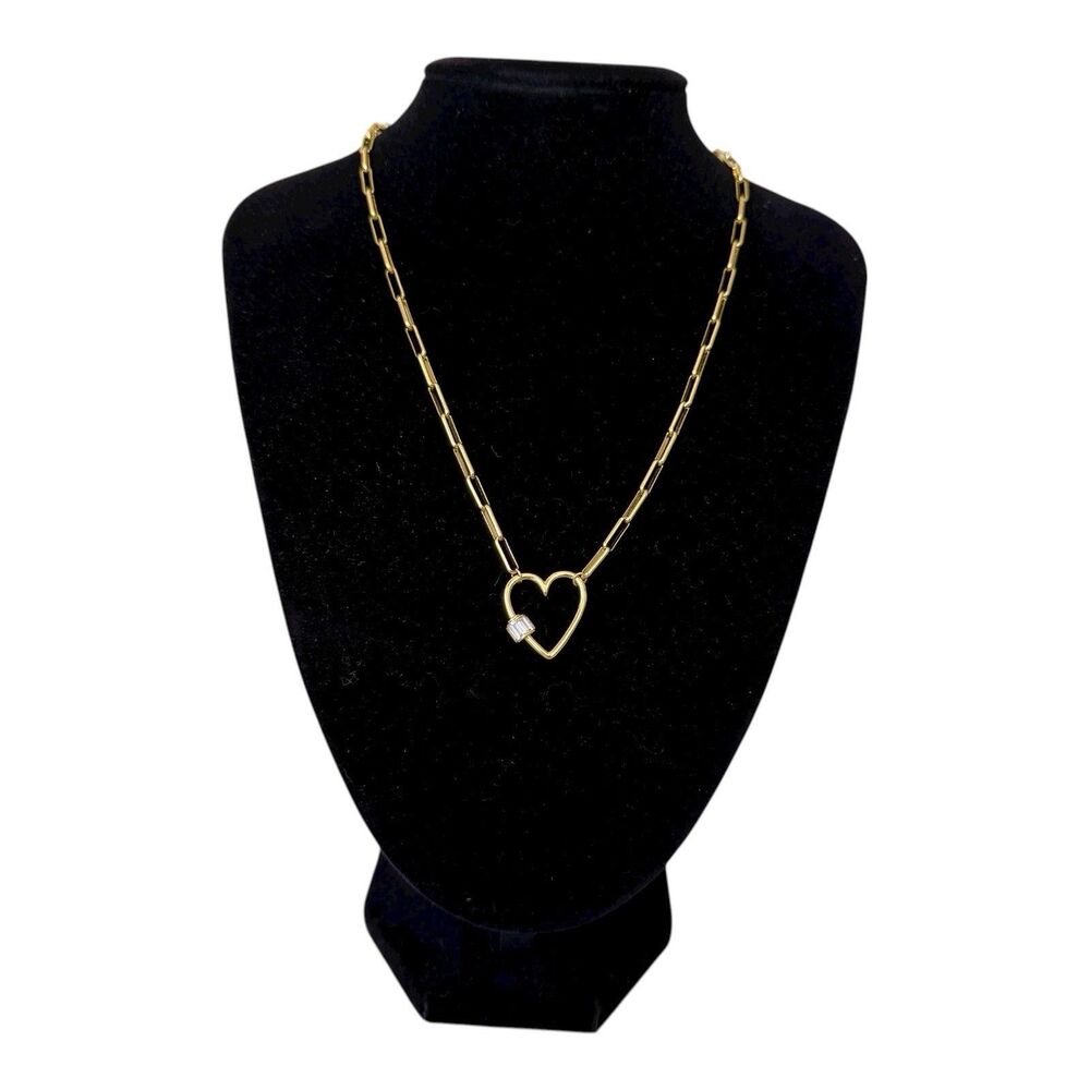 NWT Giani Bernini Gold Sterling Silver 16” + 2” Heart Pendant Necklace MSRP $220